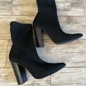 Steve Madden Siena Mid-Calf Sock Ribbed Bootie 9